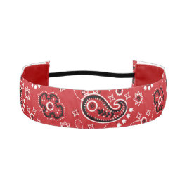 Cinta Para La Cabeza Bandana Rojo Hair Accesorio Fun No Slip Cowgirl