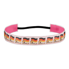 Cinta Para La Cabeza Bandera alemana y frontera gris de bola de fútbol