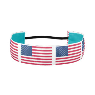 Cinta Para La Cabeza Bandera atlética patriótica estadounidense