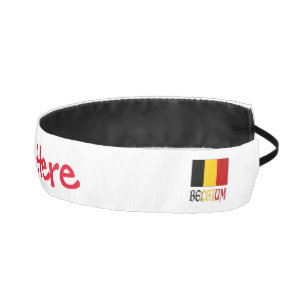 Cinta Para La Cabeza Bandera Belga Personalizada Roja