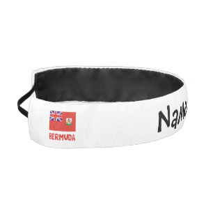 Cinta Para La Cabeza Bandera Bermudiana Personalizada con Nombre