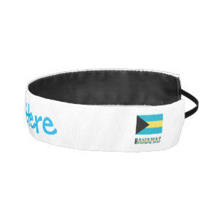 Cinta Para La Cabeza Bandera de Bahamas Personalización Azul