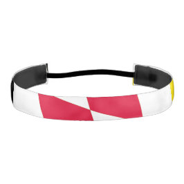 Cinta Para La Cabeza Bandera de Baviera con patrón de diamante negro ro