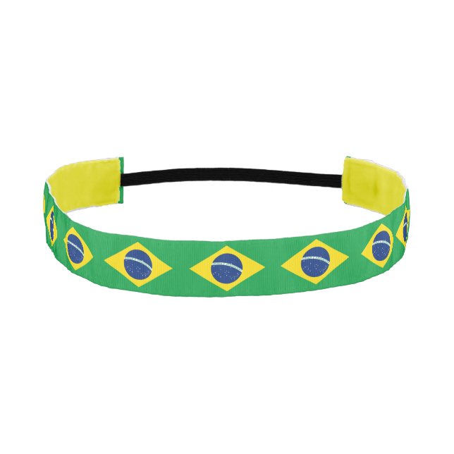 Cinta Para La Cabeza Bandera de Brasil Patriótica (Anverso)