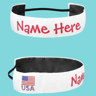 Cinta Para La Cabeza Bandera personalizada de patrimonio de EE. UU.