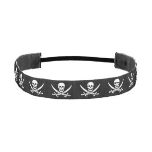 Cinta Para La Cabeza Bandera Pirata Cráneo Espadas Cruzadas