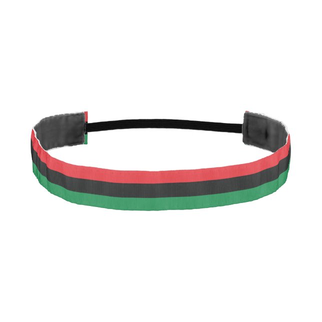 Cinta Para La Cabeza Bandera roja, negra y verde (Anverso)