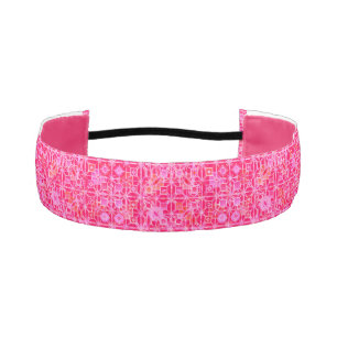 Cinta Para La Cabeza Batik tribal - tonos fucsia rosados