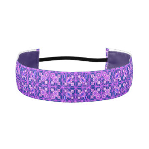 Cinta Para La Cabeza Batik tribal - tonos morados