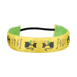 Cinta Para La Cabeza Bebida Café Feline Fine 1.5" - Cabeza