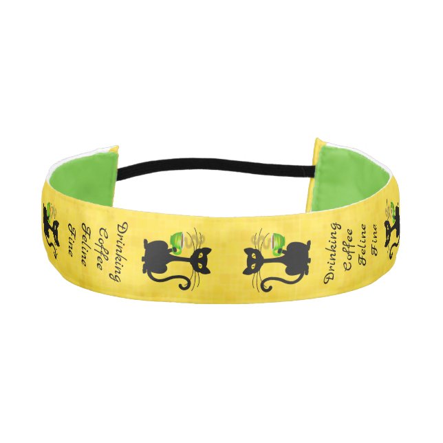 Cinta Para La Cabeza Bebida Café Feline Fine 1.5" - Cabeza (Anverso)