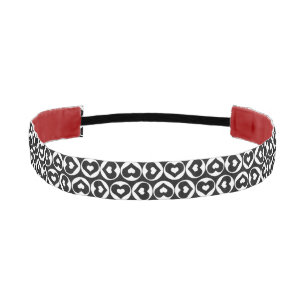 Cinta Para La Cabeza Black Heart Bold Bright Pattern