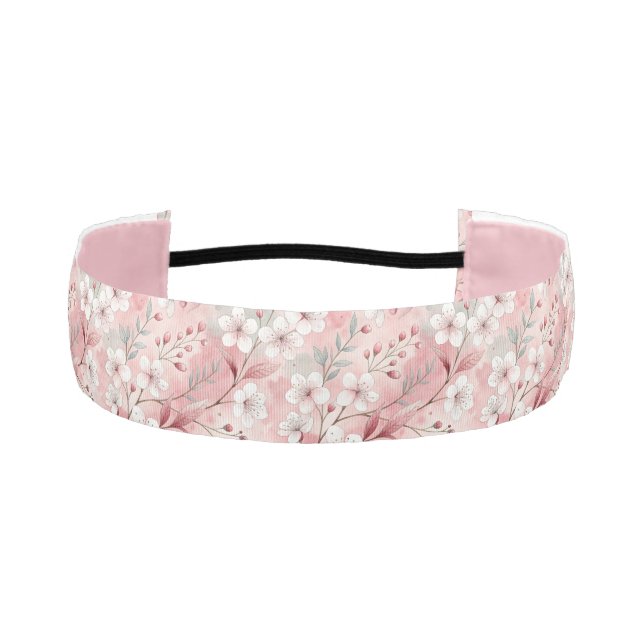 Cinta Para La Cabeza Bloom Sakura Pink Burgundy (Anverso)