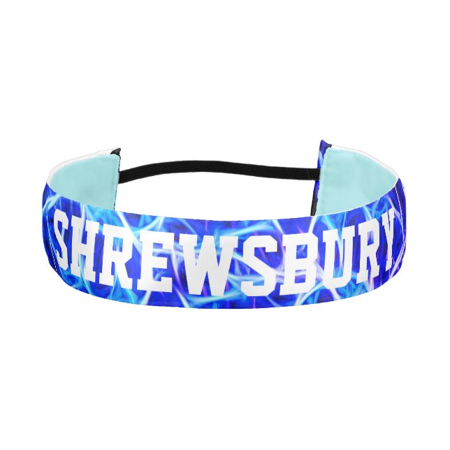 Cinta Para La Cabeza Bobina eléctrica de neón azul Tesla (Anverso)