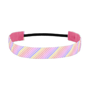 Cinta Para La Cabeza Bonito rayado rosado pastel
