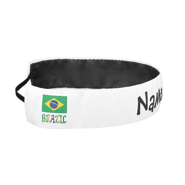 Cinta Para La Cabeza Brasil y la bandera brasileña personalizada (Izquierda)