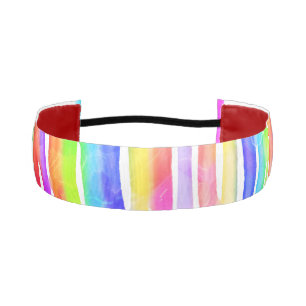Cinta Para La Cabeza Brillante Colorido Moderno Yoga Rayado Elegante