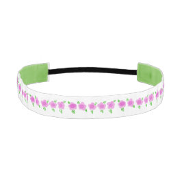 Cinta Para La Cabeza Cabecera floral rosa cúpula