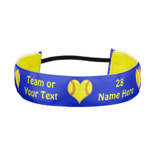 Cinta Para La Cabeza Cabeceras de Softbol personalizadas Blue and Gold