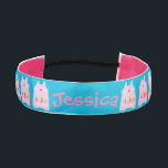 Cinta Para La Cabeza Cabeza de Hanukkah Gatos y Menorahs/Rosa/Azul<br><div class="desc">¡Las bandas de cabeza personalizadas de Hanukkah hacen grandes regalos de Hanukkah! Elija entre una tela doble satinada o grosgain, de 1" o 1 1/2" de ancho y un color para el interior de cada banda de cabeza. Estas maravillosas bandas de cabeza no deslizantes se pueden personalizar fácilmente seleccionando tu...</div>