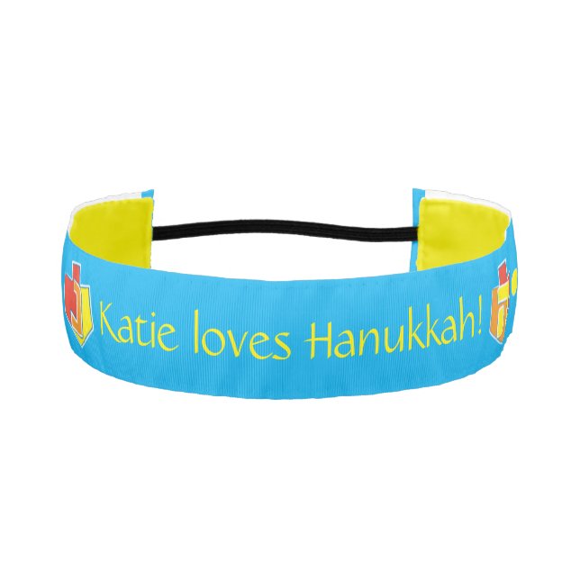 Cinta Para La Cabeza Cabeza Hanukkah Dreidels Amarillo/Rojo/Naranja (Anverso)