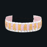 Cinta Para La Cabeza Cabeza Hanukkah Feliz Rosa/Naranja<br><div class="desc">¡Las bandas de cabeza personalizadas de Hanukkah hacen grandes regalos de Hanukkah! Elija entre los materiales de satén doble o ganancia de manga, ya sea de 1" o 1 1/2" de ancho y un color para el interior de cada banda de cabeza. Estas maravillosas bandas de cabeza no deslizantes se...</div>