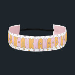 Cinta Para La Cabeza Cabeza Hanukkah Feliz Rosa/Naranja<br><div class="desc">¡Las bandas de cabeza personalizadas de Hanukkah hacen grandes regalos de Hanukkah! Elija entre los materiales de satén doble o ganancia de manga, ya sea de 1" o 1 1/2" de ancho y un color para el interior de cada banda de cabeza. Estas maravillosas bandas de cabeza no deslizantes se...</div>