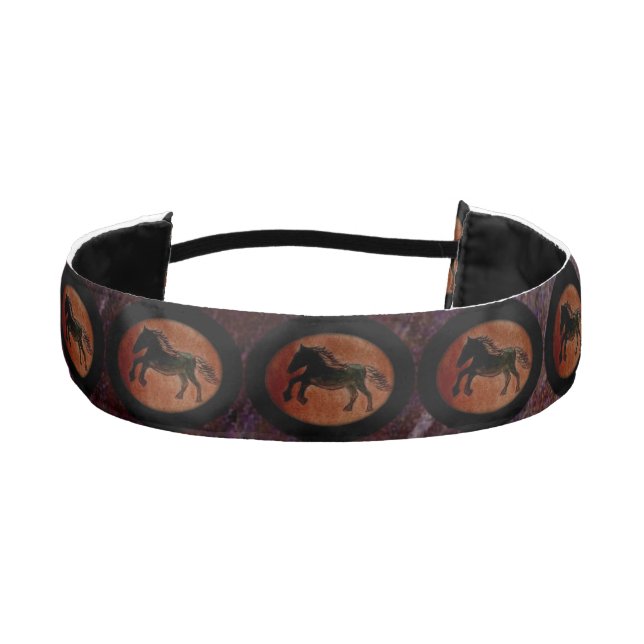 Cinta Para La Cabeza Cabeza satinada - Cabezal de cuero falso para caba (Anverso)