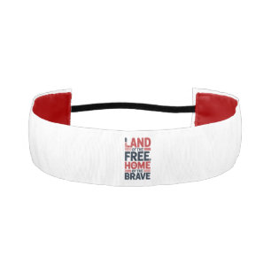 Cinta Para La Cabeza Camiseta USA Tierra de Libres   Hogar de los Valie
