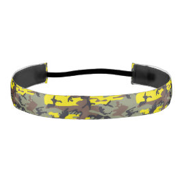 Cinta Para La Cabeza Camuflaje Amarillo y Marrón, Militar, Ejército