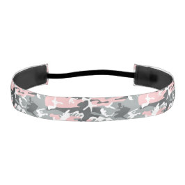 Cinta Para La Cabeza Camuflaje rosa y gris, ejército, ejército