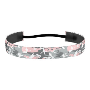Cinta Para La Cabeza Camuflaje rosa y gris, ejército, ejército
