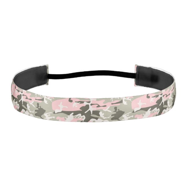 Cinta Para La Cabeza Camuflaje rosa y verde, militar, militar (Anverso)