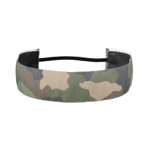 Cinta Para La Cabeza Camuflar Woodland Camo Ejército Khaki Tan Negro