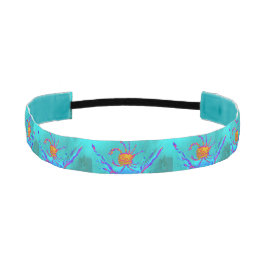 Cinta Para La Cabeza Cangrejos Guay de animales de mar turquesa