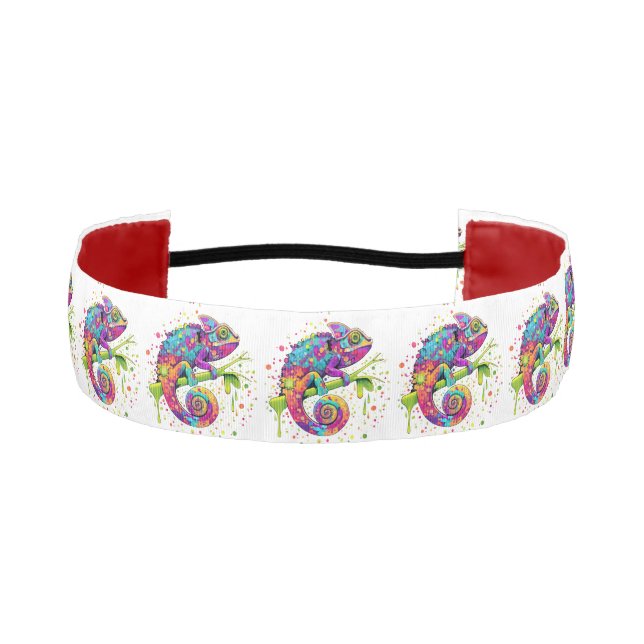 Cinta Para La Cabeza Chameleon Paint Stains Watercolor Style (Anverso)