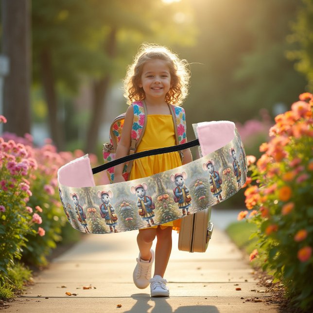 Cinta Para La Cabeza Chica de ratones en camino a la escuela, chicas (Subido por el creador)