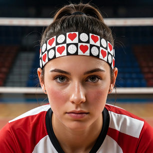 Cinta Para La Cabeza Chicas Corazones de Voleibol revisan Equipo Deport
