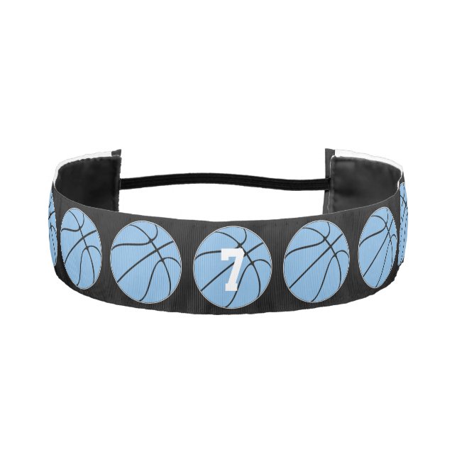 Cinta Para La Cabeza Chicas de Jersey de Carolina Light Blue Basketball (Anverso)