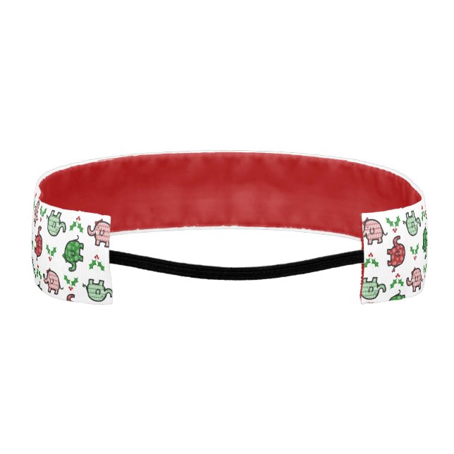 Cinta Para La Cabeza Christmas Elephant Pattern Headband (Reverso)