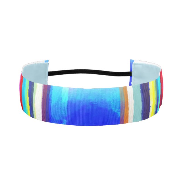 Cinta Para La Cabeza Cielo de gradiente azul arco iris (Anverso)