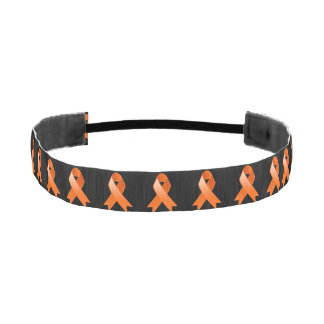 Cinta Para La Cabeza Cinta del naranja de la conciencia de la leucemia