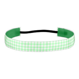 Cinta Para La Cabeza Cintillo de cuadros verde claro