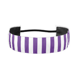 Cinta Para La Cabeza Clásica moderna, púrpura y rayada blanca