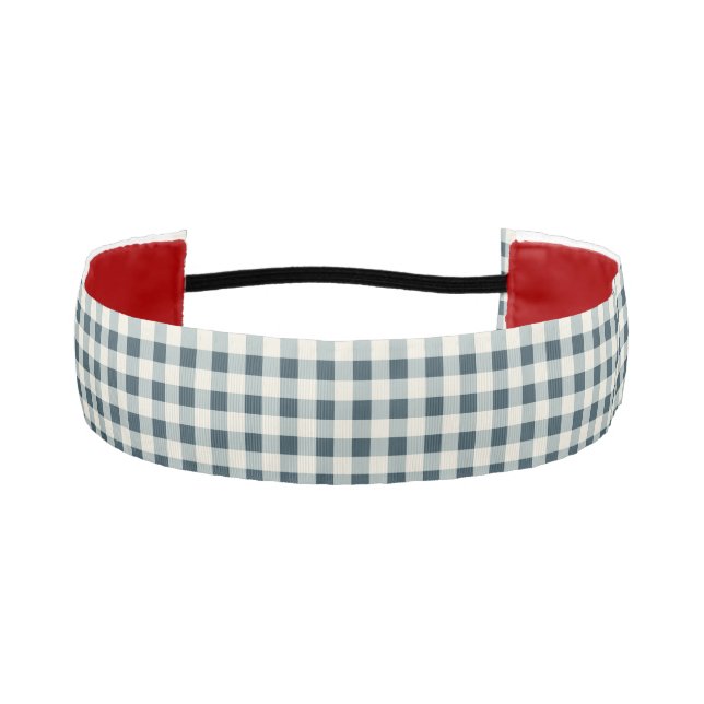 Cinta Para La Cabeza Clásico Blue Farmhouse Gingham Style (Anverso)