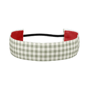 Cinta Para La Cabeza Clásico Green Farmhouse Gingham Style