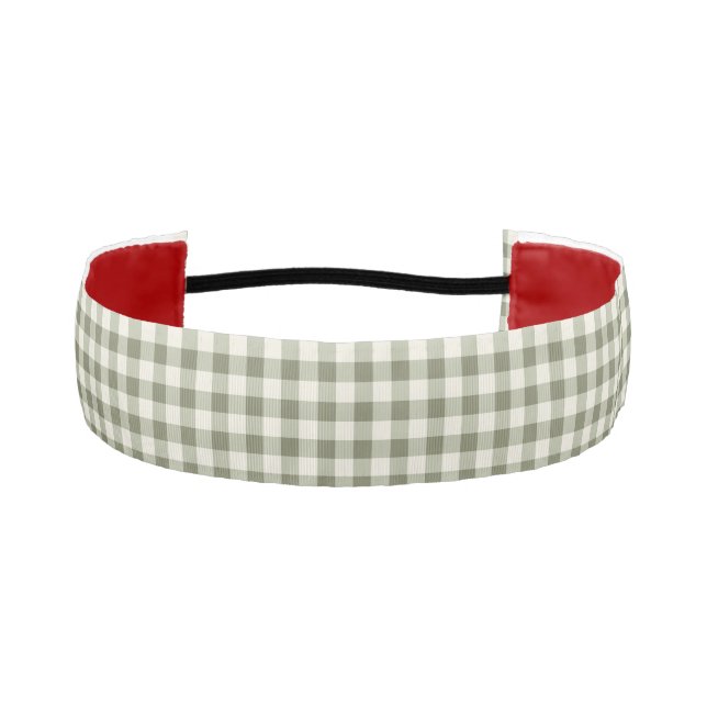 Cinta Para La Cabeza Clásico Green Farmhouse Gingham Style (Anverso)