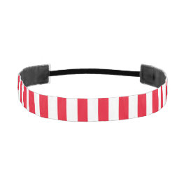 Cinta Para La Cabeza Clásico rojo y blanco rayado