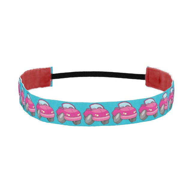 Cinta Para La Cabeza Coche Personalizado rosa (Anverso)