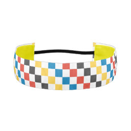Cinta Para La Cabeza Colores primarios Rejilla de trabajo de parches Ba